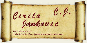 Ćirilo Janković vizit kartica